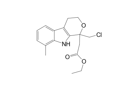 3-(1-Chloromethyl-8-methyl-1,3,4,9-tetrahydropyrano[3,4-b]indol-1-yl)acetic acid ethyl ester