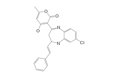 (E)-3-(8-CHLORO-2-VINYL-2,3-DIHYDRO-1H-1,5-BENZODIAZEPIN-4-YL)-4-HYDROXY-6-METHYL-2H-PYRAN-2-ONE