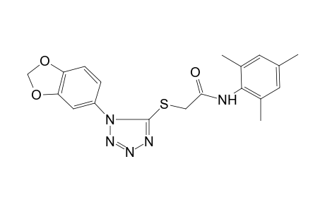 2-{[1-(1,3-benzodioxol-5-yl)-1H-tetraazol-5-yl]sulfanyl}-N-mesitylacetamide