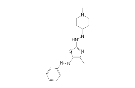 4-Methyl-2-(2-(1-methylpiperidin-4-ylidene)hydrazinyl)-5-(phenyldiazenyl)thiazole