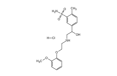 (+/-)-5-{1-hydroxy-2-[[2-(o-methoxyphenoxy)ethyl]amino}ethyl}-o-toluenesulfonamide, monohydrochloride