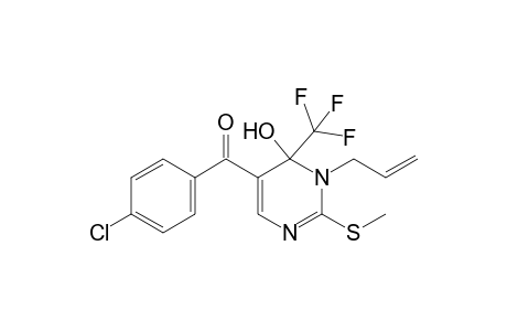 (1-Allyl-6-hydroxy-2-(methylthio)-6-(trifluoromethyl)-1,6-dihydropyrimidin-5-yl) (4-chlorophenyl)methanone