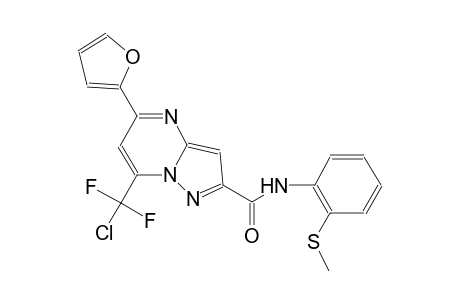 7-[chloranyl-bis(fluoranyl)methyl]-5-(furan-2-yl)-N-(2-methylsulfanylphenyl)pyrazolo[1,5-a]pyrimidine-2-carboxamide