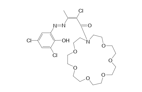 19-[2'-Chloro-3'-(3",5"-dichloro-2"-hydroxyphenylazo)but-2'-enoyl]-1,4,7,10,13,16-hexaoxa-19-azacycopentadecane