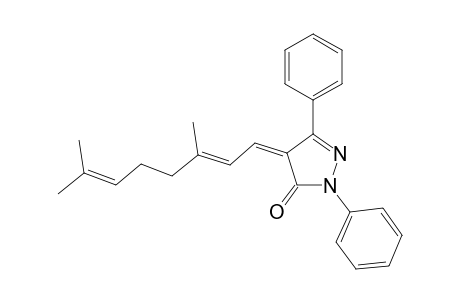 (4Z,2'E)-4-(3,7-dimethyl-2,6-octadienylidene)-2,5-diphenyl-2,4-dihydropyrazol-3-one