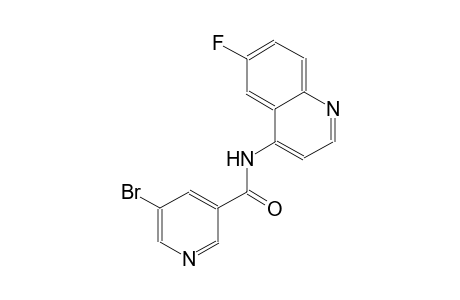 3-pyridinecarboxamide, 5-bromo-N-(6-fluoro-4-quinolinyl)-