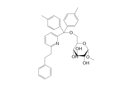 Methyl 6-O-[6-phenylethyl)pyridin-2-yl]di-p-tolylmethyl .alpha.,D-glucopyranoside