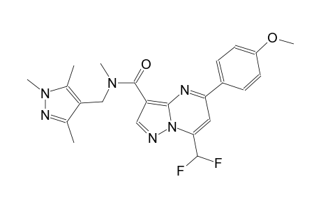 7-(difluoromethyl)-5-(4-methoxyphenyl)-N-methyl-N-[(1,3,5-trimethyl-1H-pyrazol-4-yl)methyl]pyrazolo[1,5-a]pyrimidine-3-carboxamide