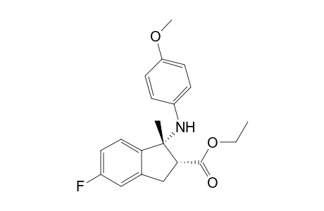 Ethyl 5-fluoro-1-{(4-methoxyphenyl)amino}-1-methyl-2,3-dihydro-1H-indene-2-carboxylate