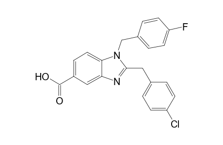 1-(4'-Fluorophenylmethyl)-2-(4'-chlorophenyl)-1H-benzimidazole-5(6)-carboxylic acid