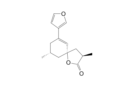 CAPRARIOLIDE-B;(3R,5S,9R)-7-(FURAN-3'-YL)-3,9-DIMETHYL-1-OXASPIRO-[4.5]-DEC-6-EN-2-ONE