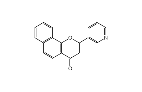 4H-NAPHTHO/1,2-B/PYRAN-4-ONE, 2,3-DI- HYDRO-2-/3-PYRIDYL/-,