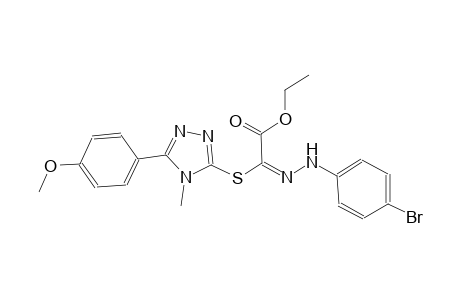 ethyl (2E)-[(4-bromophenyl)hydrazono]{[5-(4-methoxyphenyl)-4-methyl-4H-1,2,4-triazol-3-yl]sulfanyl}ethanoate