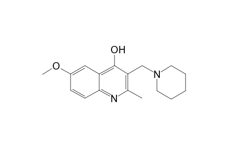 6-Methoxy-2-methyl-3-(1-piperidinylmethyl)-4-quinolinol