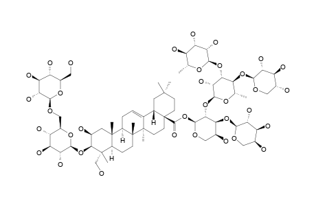 #4;PHYSENOSIDE-S4;28-O-BETA-D-XYLOPYRANOSYL-(1->4)-[ALPHA-L-RHAMNOPYRANOSYL-(1->3)]-ALPHA-L-RHAMNOPYRANOSYL-(1->2)-[ALPHA-L-ARABINOPYRANOSYL-(1->3)]-ALPHA-L-AR