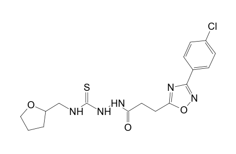 1-{3-[3-(p-chlorophenyl)-1,2,4-oxadiazol-5-yl]propionyl-4-(tetrahydrofurfuryl)-3-thiosemicarbazide