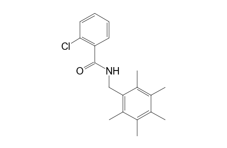 o-CHLORO-N-(2,3,4,5,6-PENTAMETHYLBENZYL)BENZAMIDE