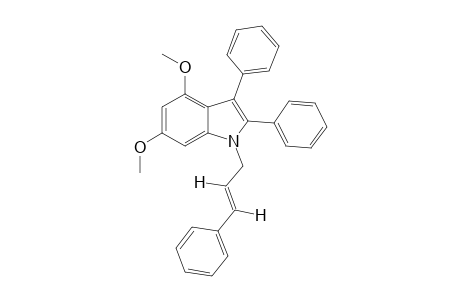 4,6-dimethoxy-2,3-diphenyl-1-(3'-phenylprop-2'-enyl)indole