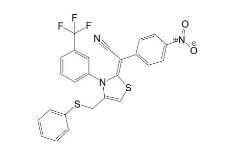 (4-Nitrophenyl)-[4-phenylsulfanylmethyl-3-(3-trifluoromethylphenyl)-2,3-dihydrothiazol-2-ylidene]acetonitrile