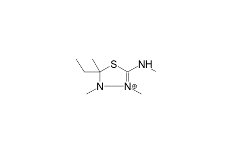 2-METHYLIMINO-3,4,5-TRIMETHYL-5-ETHYL-1,3,4-THIADIAZOLINE, PROTONATED